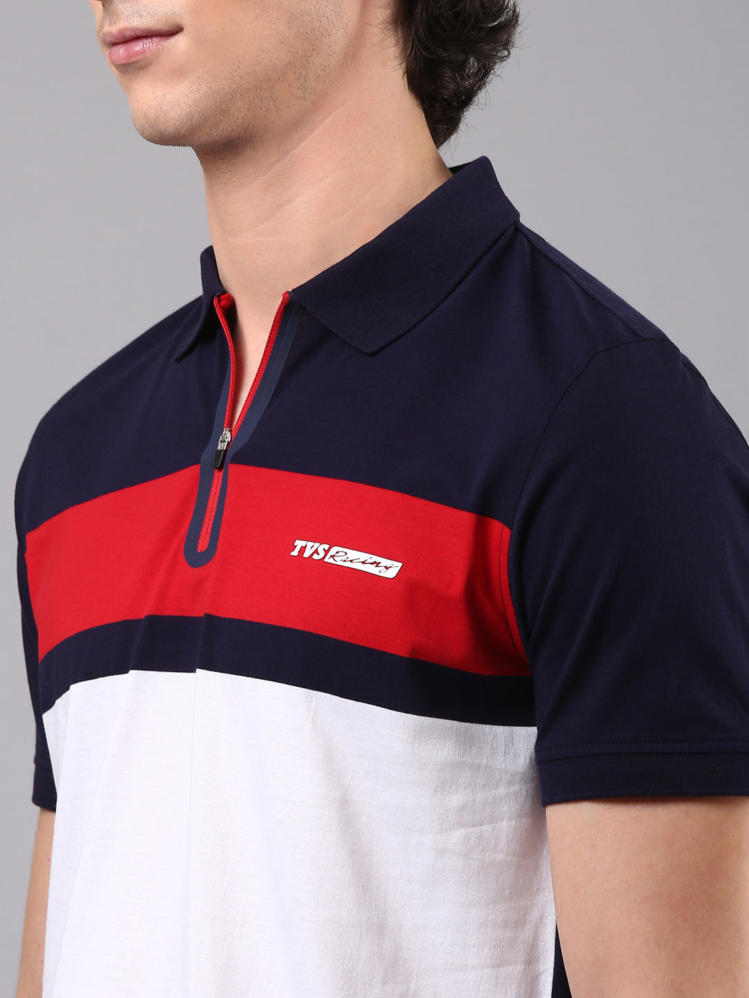 TVS Originals Racing 100% Cotton Mercerised Polo T-Shirt | 180 GSM | Sleek Zipper Placket | Soft Sheen Finish | Lightweight & Durable | Regular Fit | Heat-Sealed Neck | Premium Everyday Wear